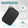 Lrocotanc ‌Étui Rigide 2x2,5" pour Disques Durs Externes/SSD - Compatible WD My Passport, Toshiba Canvio, Seagate, Samsung - Hou
