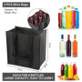 Sac à Bouteilles – Range Bouteille et Cabas – Porte Bouteille Vin – Porte Bouteilles –2 Pièces Rangement Sac de Courses Résistan