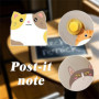 Lot de 12 notes autocollantes pour enfants - Bloc-notes mignons - Bloc-notes - Petit bloc de notes - Motif chat de dessin animé 
