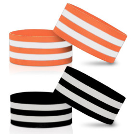 Brassard Réfléchissant, 4 Pièces Serre Pantalon Velo, Bande élastique Réfléchissante avec Fermeture Velcro, pour Homme et Femme,