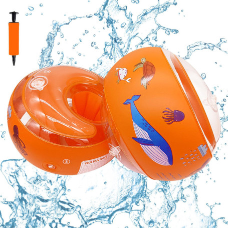 JXAXD Brassards de natation pour enfants de 1 à 6 ans, avec 3 airbags indépendants, 10 à 20 kg, bouée de natation pour débutants