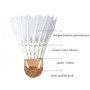 iheyfill Volants de Badminton, 12 Paquets Plume d'oie Badminton Volants ,Balles de Badminton Shuttlecock pour Intérieur, Extérie