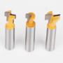Whcctl Fraise en Rainure en T, 3 Pièces 8mm Routeur à Rainure en T Forme Routeur Bits, Queue de Fraise avec Lame Fraises à Bois,