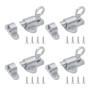 UTMACH 4 Pieces Loquet de Porte a Ressort Automatique Verrou de Porte en Aluminium Petit Loquet a Ressort Automatique avec Vis T