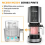 SUNOYA 4 Pièces Récipients À Glace, Bacs À Creami Glacée, Pour La Sorbetière Ninja Creami, Machine À Crème Glacée Avec Bacs Acce