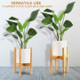 Surplex Support de Pot de Fleur, Milieu du Siècle en Bois Support pour Plantes réglable Moderne pour Salon Jardin Balcon Coin Po