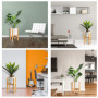 Surplex Support de Pot de Fleur, Milieu du Siècle en Bois Support pour Plantes réglable Moderne pour Salon Jardin Balcon Coin Po