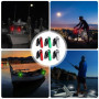 6pcs Feux De Navigation Pour Bateau, Feux Navigation Bateau, Lampes De Navigation À Led 4 Types De Mode Clignotant Lumières Poup