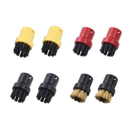 Brosses Rondes en Nylon et Laiton pour Nettoyeur Vapeur Brosse à Vapeur Domestique Laiton Pièces de Vadrouille Accessoires de Va