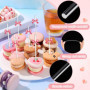 DOUSELLA 120 Pièces Bâtonnets de Sucettes en Acrylique Bâtonnets de Sucettes Transparentes Baton Acrylique Cake Topper Bâton Pop