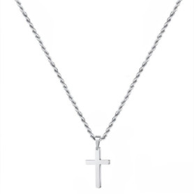 ShiWuYou Collier Croix Homme, Chaine Pendentif Croix Acier Inoxydable Bijoux, Collier Homme avec Pendentif Croix Chaîne pour Hom