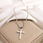 ShiWuYou Collier Croix Homme, Chaine Pendentif Croix Acier Inoxydable Bijoux, Collier Homme avec Pendentif Croix Chaîne pour Hom