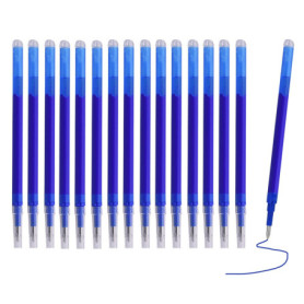 ILamourCar 15 Recharge Stylo, Mines de Rechange Effaçables pour Stylo à bille Bleu 0,7 mm, Recharges pour Stylos à Encre Gel Ble