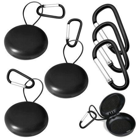 3 Pièces Étuis pour Bouchons d'Oreilles, Organisateur de Bouchons d'Oreille avec Mousquetons Forme D, Mini Boîte de Rangement po