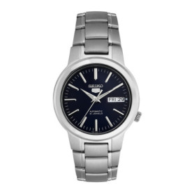 Seiko - SNKA05K1 - 5 Gent - Montre Homme - Automatique Analogique - Cadran Bleu - Bracelet Acier Gris