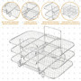 LEKEFETO Airfryer Accessoires pour friteuse à air chaud à 3 étages pour Ninja Foodi Dual Zone AF300EU/ AF400EU, Air Fryer Rack m