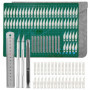 Couteau Pour Loisirs Créatifs Set, Scalpel 2 Stylos Scalpel 100 Lames De Rechange Pour Cutter De Précision 1 Lames Tapis De Déco
