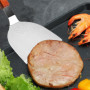 Spatule BBQ 2 pièces Spatule à Gril Spatule Barbecue Plancha Barbecue Plate Spatule en Acier Inoxydable avec Manche en Bois Spat