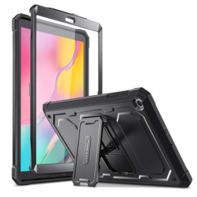 FINTIE Coque Antichoc pour Samsung Galaxy Tab A 10.1 2019 SM-T510/SM-T515 avec Protection d'Écran Intégrée, Étui avec Couvre-béq