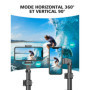 CIRYCASE Trépied Smartphone, 142cm Extensible Perche a Selfie Monopods Trepied Aluminium avec Télécommande Bluetooth & Support d