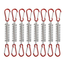 8 pièces Ressort de Tension d'auvent,Accessoires Ressorts de Tension,Ressorts à Ressort de Tension,avec 16 mousquetons,pour Le C