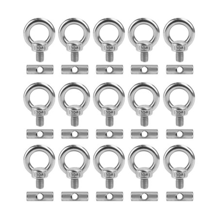 AstarFavor 15 pièces Butée pour Rail Passepoil INOX, Butée Auvent Crochet Auvent kit de Blocage Accessoires Rail Passepoil pour 