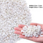 KAIAIWLUO Mini Pierre Blanches,500g Pierres Décoratives Petit Gravier Gravier Galets Pierres Petits Poli Pierres de Blanc pour A
