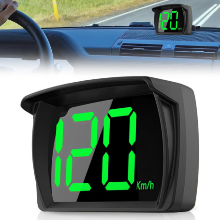 WIYETY Compteur de Vitesse Numérique Universel pour Voiture - Affichage Tête Haute pour Vélo, Moto et Auto