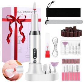 Weinsamkeit Ponceuse pour Ongles Professionnelle, 12 en 1 Lime a Ongle Electrique Sans Fil, 20000 tr/min, Vitesse et Direction R