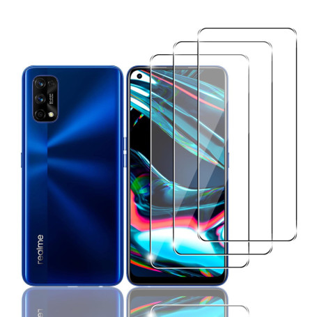Zicurz 3 Pièces Verre Trempé pour Realme 7 Pro Film Protection écran, Dureté 9H, HD Transparent Sans Bulles, pour Realme 7 Pro
