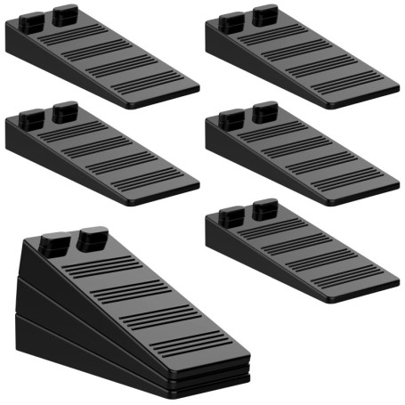 FERRGIA 8 Noir Cale Porte Caoutchouc Souple,Hauteur Reglable Antidérapante Bloc,Non Toxique,Non Odeur Arrêt de Cale Porte,Caoutc