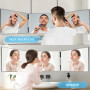 Vautvis Miroir 360 Coiffure, Miroir Coiffure Homme, Miroir 3 Voies, Coupe-Selfie à 360 Degrés, avec Crochets, Hauteur Réglable, 
