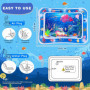 ZPQAODI Tapis de jeu aquatique pour bébé, tapis de jeu aquatique, gonflable, 66 x 50 cm, tapis de jeu rempli d'eau, tapis de jeu