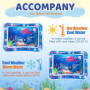 ZPQAODI Tapis de jeu aquatique pour bébé, tapis de jeu aquatique, gonflable, 66 x 50 cm, tapis de jeu rempli d'eau, tapis de jeu