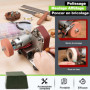 SI FANG Mini Ponceuse à Bande électrique Kit d'affûtage de Couteau, Petite Meuleuse d'établi, 7 Vitesses réglables, Pour le Trav