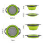 Zeripikfoasp 2 Pièces Passoire Pliable, Passoire Cuisine Pliable, Passoires Rétractable, Silicone Collapsible Colander, Passoire