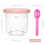 Luazvilkpsar 4 Pièces Récipients à Crème Glacée de Rechange, 16oz Récipient à Glace Ninja Compatible avec NC301 NC300 NC299AMZ, 
