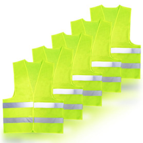 Zeripikfoasp 5 Pièces Gilet Haute Visibilité, Gilet De Sécurité Haute, Gilets Haute Vêtements De Travail Respirants avec des Ban