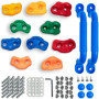 12 pcs Prises d'escalade, avec poignées de Maintien Aire de Jeux，Pierres à Grimper Enfants Outdoor, Prises d'escalade Enfants Mu