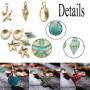 30 Pièces Conque Coquilles Plaqué Breloques, Shell Sirène Queue Charmes Alliage Émail Pendentifs, Alliage Shell Pendentif Marine