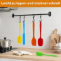 Lot de 5 Spatules en Silicone avec Noyau Métallique – Flexibles, Résistantes à la Chaleur et Anti-Adhésives Spatule Silicone – S