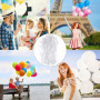 Fermetures de Ballons, 100 Pièces Rubans Avec Fermeture Instantanée en Plastique pour Anniversaire, Mariage, Hélium et Air - Bla