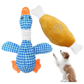DHSBGWSX Peluches pour Animaux De Compagnie, 2 Pièces, Jouets Grinçants et Interactifs pour Chiens, Résistants À La Mastication