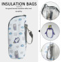 EHDWXVZM Sac Isotherme Portable, 1 Sac De Rangement pour Bouteilles, Housse De Protection pour Bouteille, 1 Pendentif Pingouin