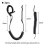 Corde De Surf Noire 2 Pièces, Corde De Surf Élastique, Laisse De Planche De Surf, Corde De Pied De Planche De Surf, Accessoires 