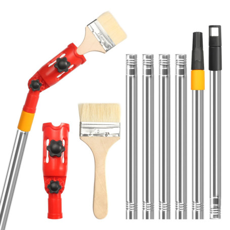 prota Rallonge de Pinceau Peinture Pinceau Multi Angle, Extension de Pinceau Télescopique, Poteau d'Extension pour Rouleau de Pe