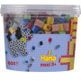 Hama - 8573 - Loisirs Créatifs - Pot 600 Perles à Repasser - Taille Maxi - Mix 7 Couleurs