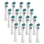 KongKay Lot de 16 têtes de brosse à dents de rechange pour Oralb Dual Clean, générique à double tête compatible avec brosse à de