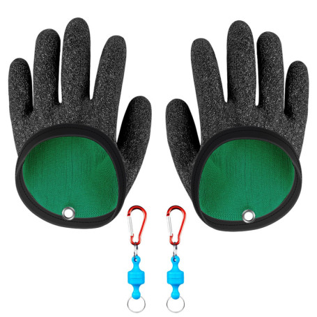 Vueinrg Gants de Pêche Imperméables Anti-Coupure - Gants de Chasse Avec Magnétique Boucle Anti-Morsure Pour Manipuler en Sécurit