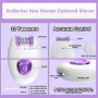 XinBarber Épilateur 2 en 1 pour femme - Appareil de rasage pour le visage, les aisselles, les jambes, les aisselles - Type C - C